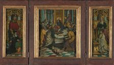 Triptych with the Last Supper and Donors, c.1525-c.1530. Creator: Jacob Cornelisz. van Oostsanen