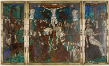 Triptych with The Way to Calvary, Crucifixion, and Descent from the Cross, French, 16th century. Creator: Unknown