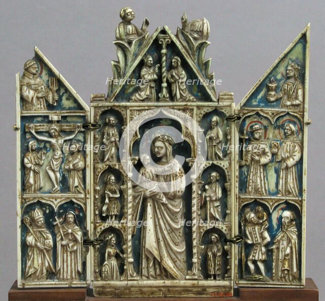 Triptych with Virgin and Child and Saints, Italian, 15th century (?). Creator: Unknown.