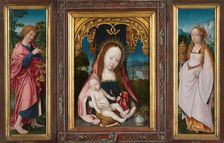 Triptych with Virgin and Child, Saint John the Evangelist (left wing) and Mary Magdalene (right wing Creator: Jan Provoost