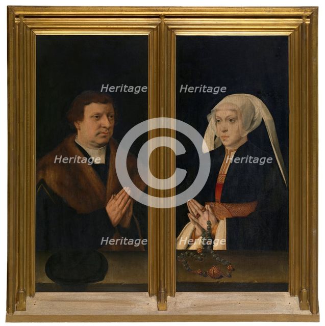 Triptych with Donors, mid-16th century. Creator: Bartholomaeus Bruyn the Elder.