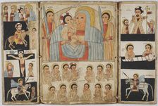 Triptych with Mary and Her Son, Archangels, Scenes from Life of Christ and Saints, early 16th cent. Creator: Unknown