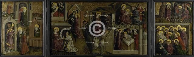 Triptych with Scenes from the Life of the Virgin, c.1450. Creator: Anon.