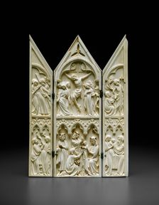 Triptych with Scenes from the Life of Christ, 1350/75. Creator: Unknown