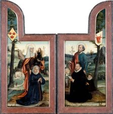 Triptych with St Peter and St Anne front, 16th Century. Artist: Bernaert van Orley