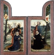 Triptych with St Peter and St Anne front, 16th Century. Artist: Bernaert van Orley