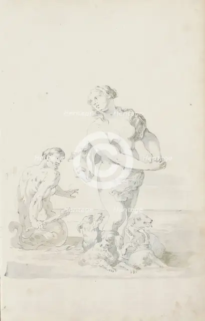 Triton and Venus, c.1701. Creator: Jacob Toorenvliet.