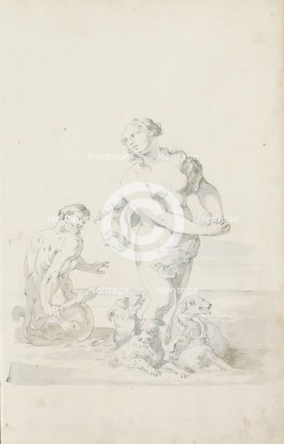 Triton and Venus, c.1701. Creator: Jacob Toorenvliet.