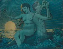 Triton and Nereide 1895. Artist: Hans Thoma