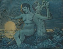 Triton and Nereide 1895. Artist: Hans Thoma