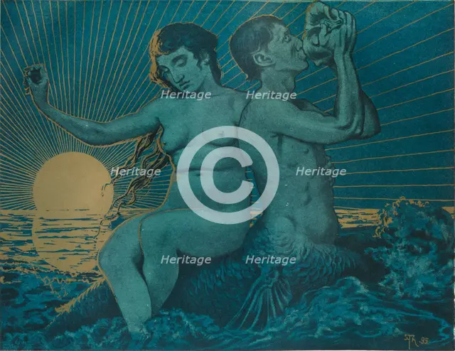 'Triton and Nereide', 1895. Artist: Hans Thoma.