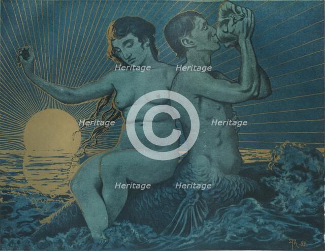 'Triton and Nereide', 1895. Artist: Hans Thoma.