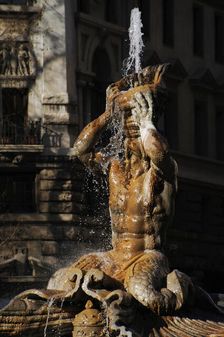 Triton Fountain, Piazza Barberini, Rome, Italy, 2009. Creator: LTL
