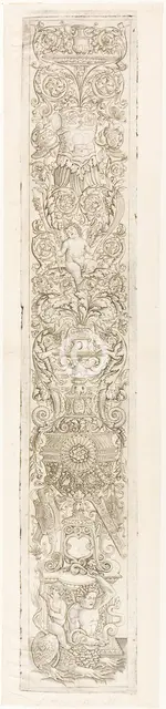 Triton Ridden by a Child, plate one of Twelve Ornament Panels, c.1505-20. Creator: Giovan Pietro Birago.