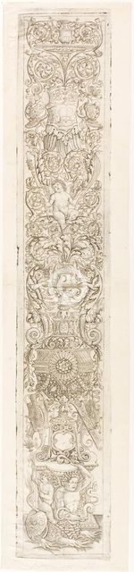 Triton Ridden by a Child, plate one of Twelve Ornament Panels, c.1505-20. Creator: Giovan Pietro Birago.