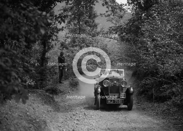 Triumph taking part in a motoring trial, c1930s. Artist: Bill Brunell.