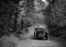 Triumph taking part in a motoring trial, c1930s. Artist: Bill Brunell
