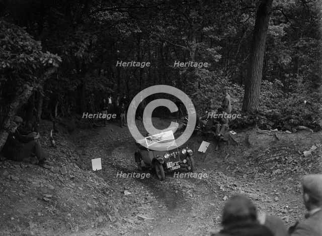 Triumph taking part in a motoring trial, c1930s. Artist: Bill Brunell.