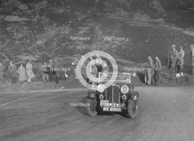 Triumph Gloria of Mrs M Montague-Johnstone, RSAC Scottish Rally, Devil's Elbow, Glenshee, 1934. Artist: Bill Brunell.