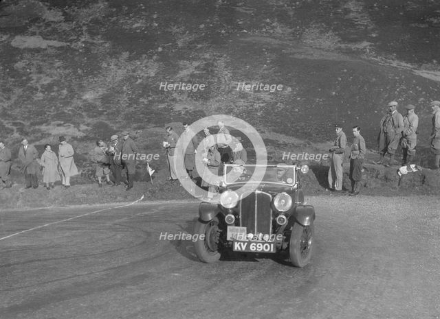 Triumph Gloria of Mrs M Montague-Johnstone, RSAC Scottish Rally, Devil's Elbow, Glenshee, 1934. Artist: Bill Brunell.