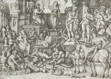 Triumph of the Moon, 16th century. Creator: Hieronymus Hopfer