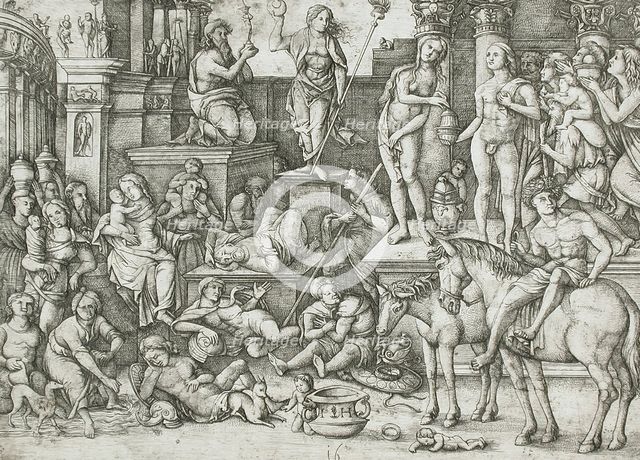 Triumph of the Moon, 16th century. Creator: Hieronymus Hopfer.