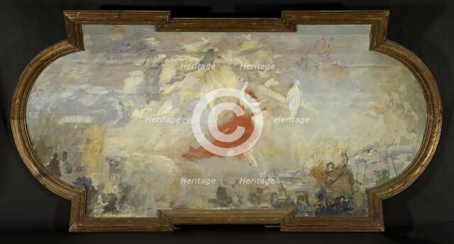 Triumph of the Republic, sketch for the Petit Palais, between 12–1909 and 1913. Creator: Alfred Philippe Roll.