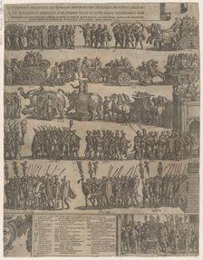 Triumph of a Roman Emperor (left side), 1603. Creator: Antonio Tempesta