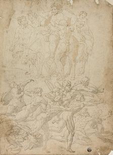 Triumph of Bacchus, Archers Shooting at a Herm, and Other Studies, n.d. Creator: Unknown
