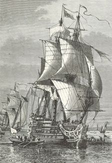 Triumph of Duquesne over Ruyter, at Messina, (1672), 1870. Creators: Jules-Achille Noel, C Laplante