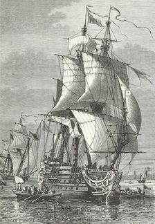 Triumph of Duquesne over Ruyter, at Messina, (1672), 1870. Creators: Jules-Achille Noel, C Laplante