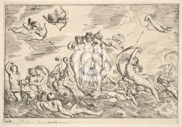Triumph of Galatea, 1610-42. Creator: Pierre Brebiette.