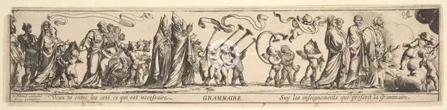 Triumph of Grammar, 17th century. Creator: Pierre Brebiette.