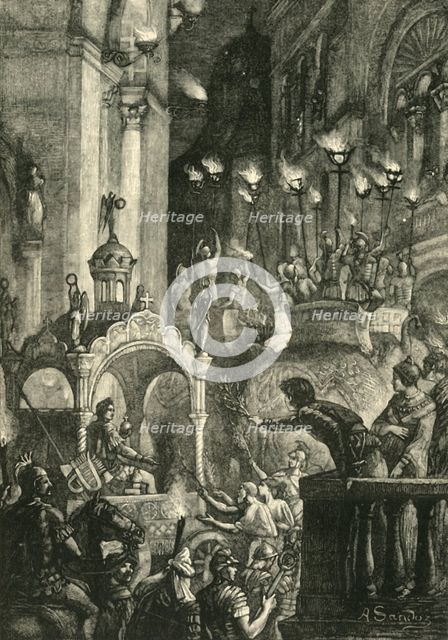 'Triumph of Heraclius at Constantinople', (629AD), 1890.   Creator: Unknown.