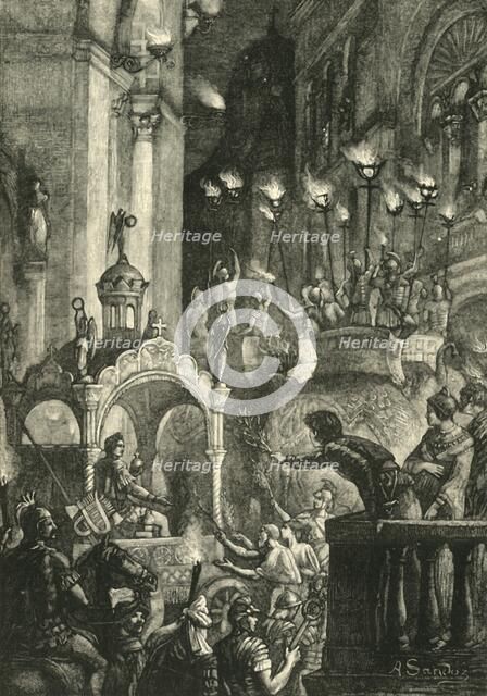 'Triumph of Heraclius at Constantinople', (629AD), 1890.   Creator: Unknown.