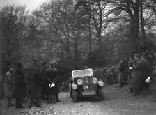 Triumph of RL Bellamy climbing Nailsworth Ladder, Sunbac Colmore Trial, Gloucestershire, 1934. Artist: Bill Brunell