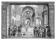 Triumph of St Thomas Aquinas over the Heretics 1489-1491 (1870).Artist: Perrichon