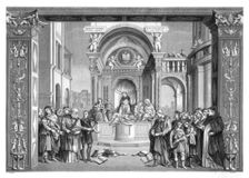 Triumph of St Thomas Aquinas over the Heretics 1489-1491 (1870).Artist: Perrichon