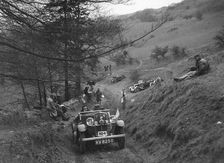 Triumph open tourer competing in the MG Car Club Abingdon Trial/Rally, 1939. Artist: Bill Brunell