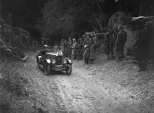 Triumph Super Seven of FA Thatcher, JCC Half-Day Trial, Goat Track, Ranmore Common, Surrey, 1930. Artist: Bill Brunell