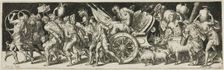 Triumphal March, from Combats and Triumphs, 1550/1572. Creator: Etienne Delaune