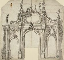 Triumphal Arch, 1600/99. Creators: Unknown, Agostino Mitelli
