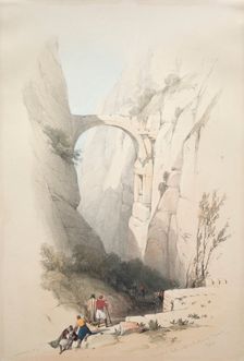 Triumphal Arch Crossing the Ravine Leading to Petra, 1839. Creator: David Roberts (British, 1796-1864)
