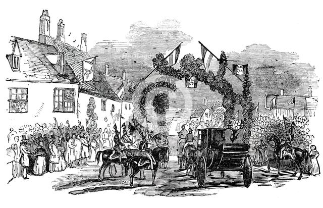 Triumphal arch at Great Weldon, 1844. Creator: Unknown.