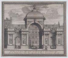 Triumphal arch erected in celebration of the entry of King William III, 1691. Creator: Jan van den Aveelen