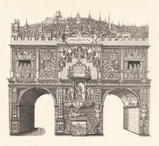 Triumphal Arch Erected in Honour of King James's Entrance into and passage through London 1604, ( Artist: Stephen Harrison