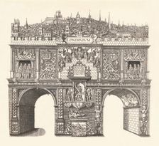 Triumphal Arch Erected in Honour of King James's Entrance into and passage through London 1604, ( Artist: Stephen Harrison