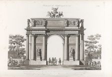 Triumphal Arch. From: Recueil des façades des principaux monuments construits à St.-Pétersbourg, 180 Artist: Thomas de Thomon, Jean François (1754-1813)