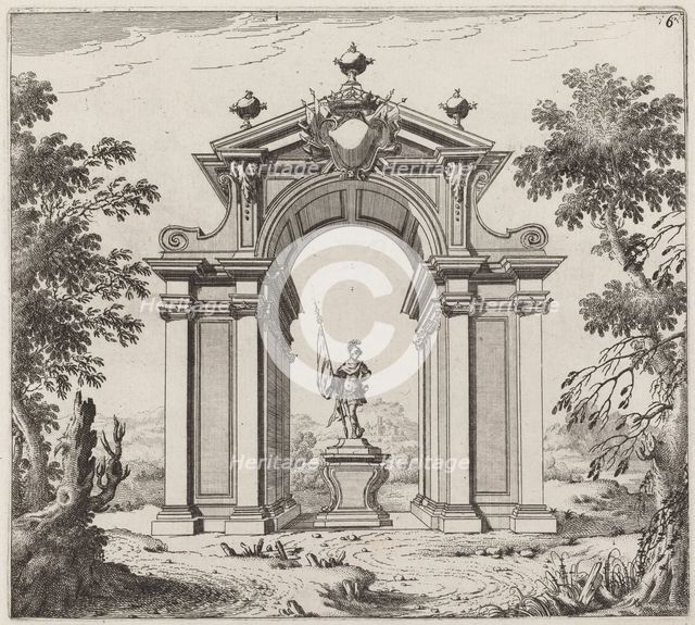 Triumphal Arch in a Landscape, before 1753. Creator: Giuseppe Antonio Landi.