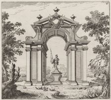 Triumphal Arch in a Landscape, before 1753. Creator: Giuseppe Antonio Landi